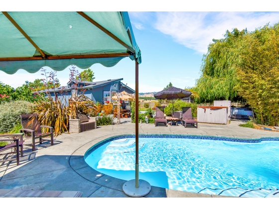 private residence, pool & gardens